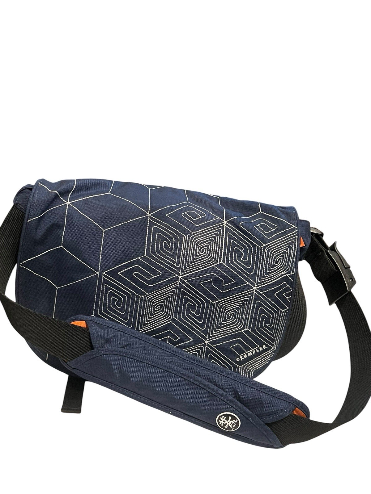 Crumpler Blue Cube Embroidered Large Messenger Bag