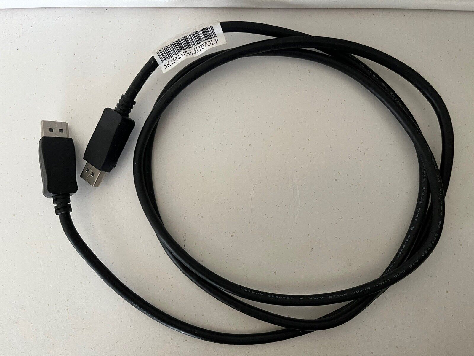5-Ft Display Port to Display Port Cable [DP Male to DP Male]