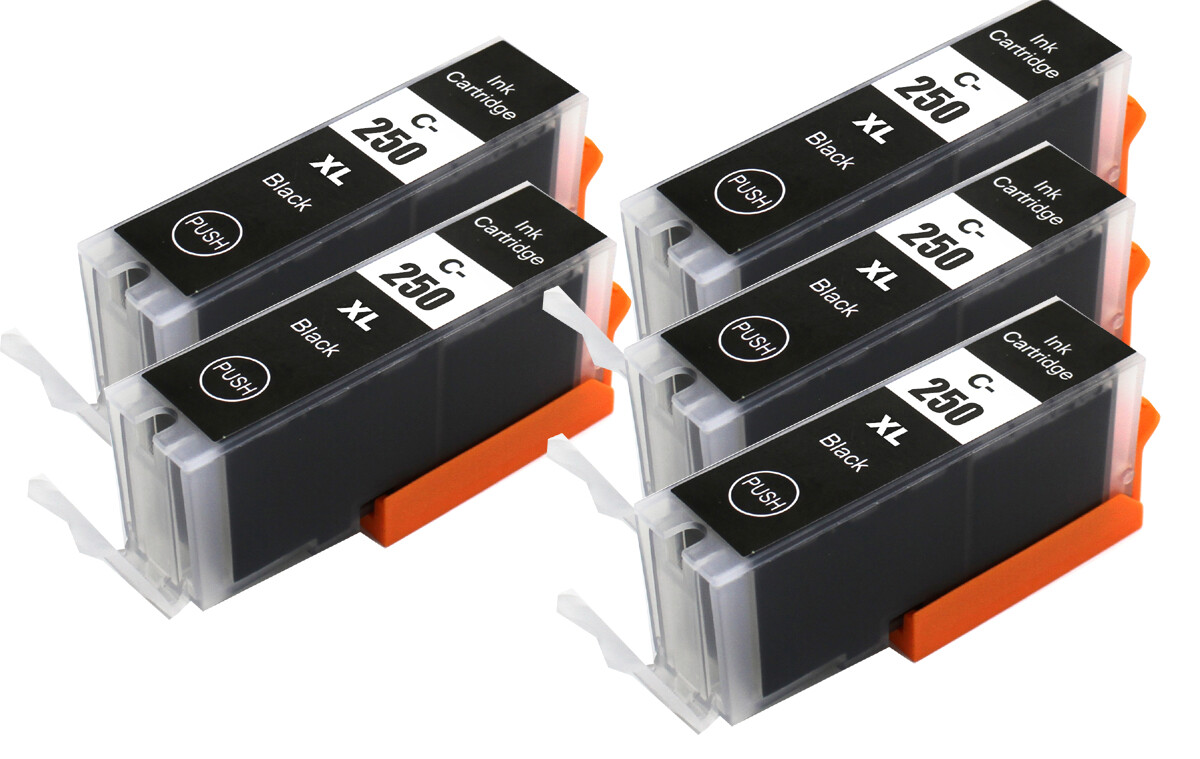 5P XL BLACK Printer Ink for Canon PGI-250 PGI-250BK MG5620 MG6620 MX920 iX6820