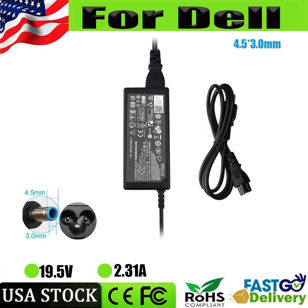 45W 19.5V 2.31A 4.5*3.0MM FOR DELL LAPTOP ADAPTER JHJX0 AC CHARGER POWER CORD US