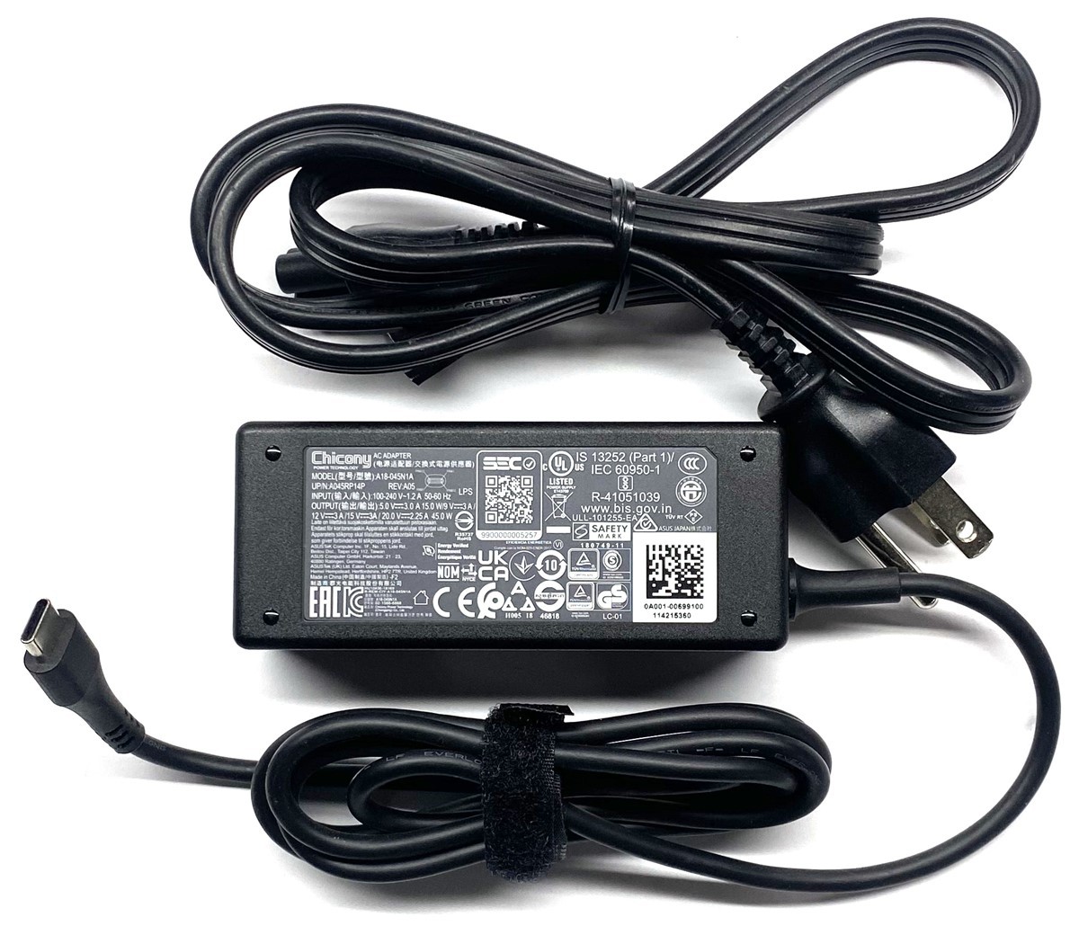 Chicony for Asus Laptop Charger AC Adapter Power Supply A18-045N1A USB-C 45W