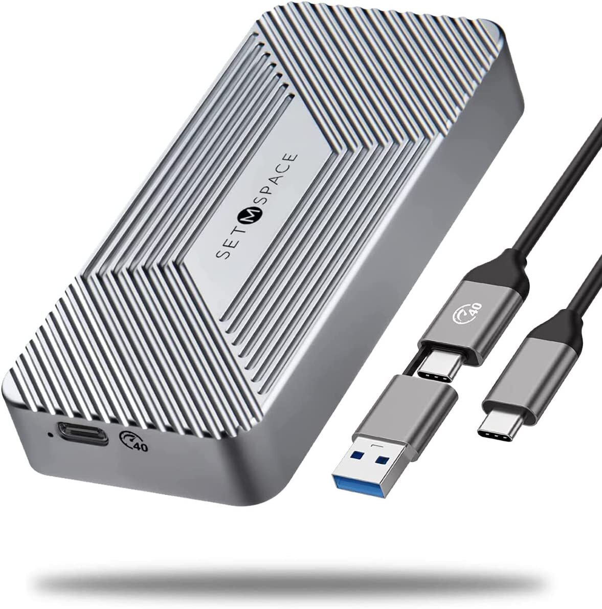 40Gbps M.2 NVMe SSD Enclosure Hard Drive USB 4 Compatible with Thunderbolt 3/4