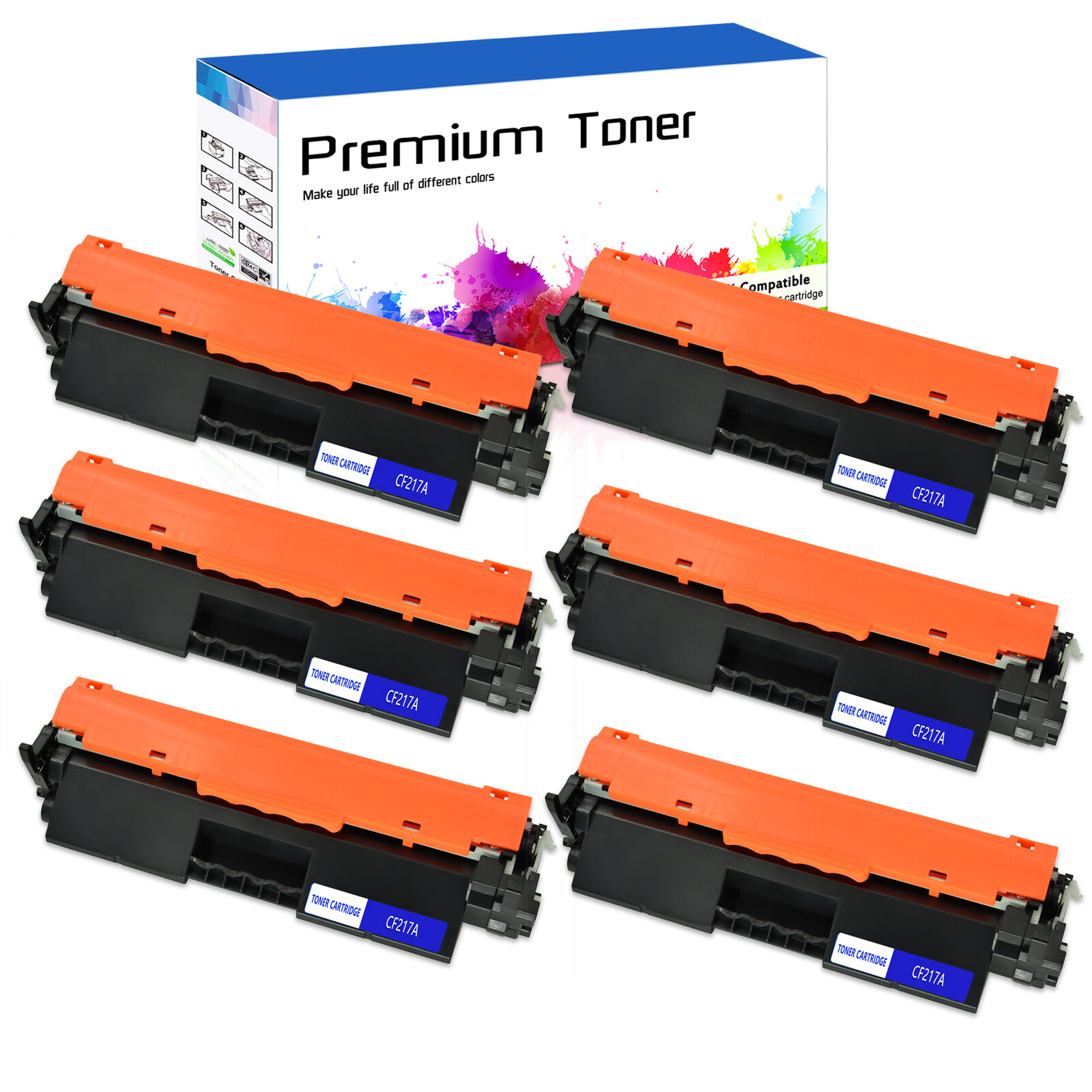 6PK CF217A 17A Toner Cartridge For HP LaserJet Pro M102w M102a MFP M130fw M130fn