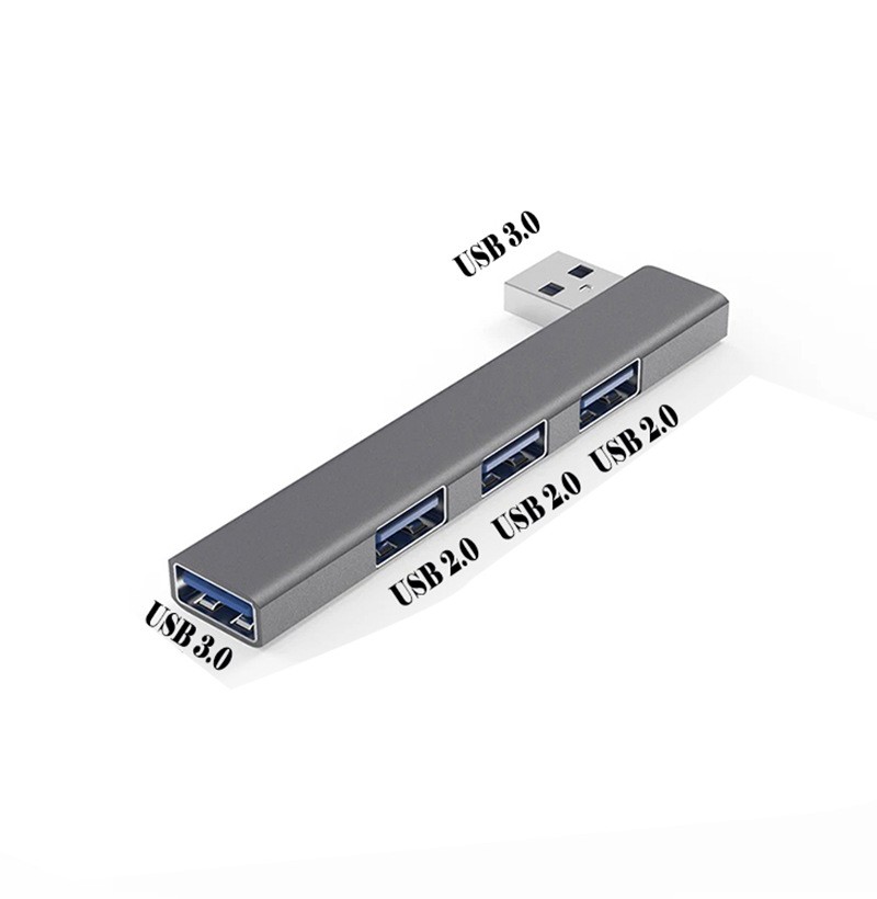 4-Port USB 3.0 Hub with Data Transfer,Ultra-Slim USB-C Connector Hub for MacBook