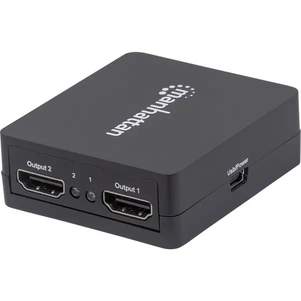 Manhattan 207652 2 Port Distributor, HDMI Splitter 1920 x 1080 Pixel Black