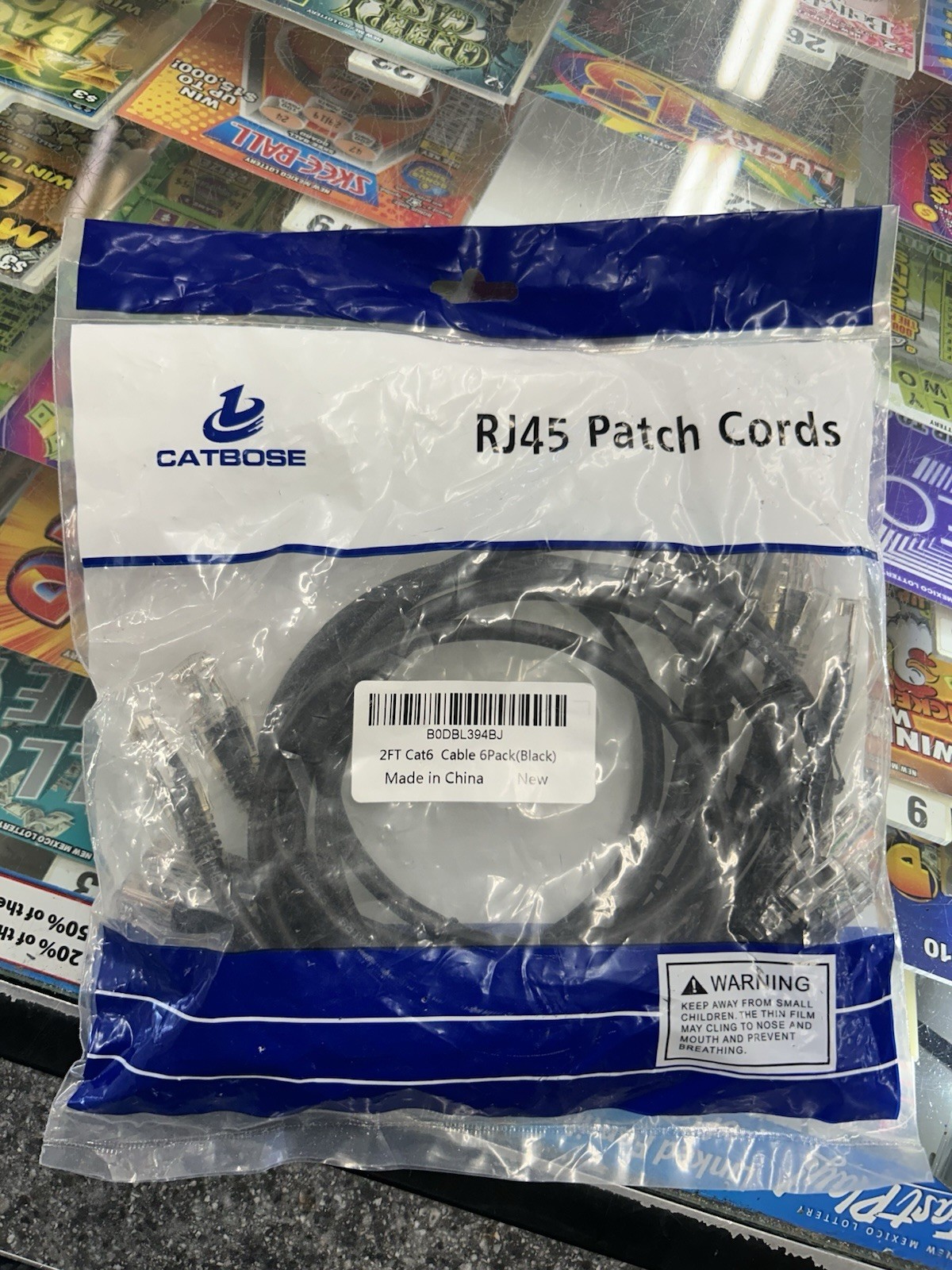 CAT 6 CABLE 2FT RJ45 PATCH CORDS 6 pack