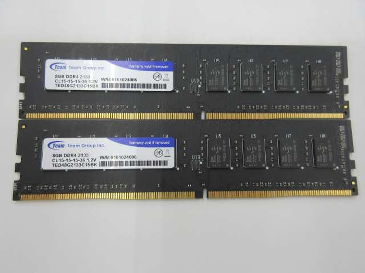 TEAM DDR4-2133 8GBx2 2133MHz PC Memory Kit 16GB Dual Channel Desktop RAM 2X