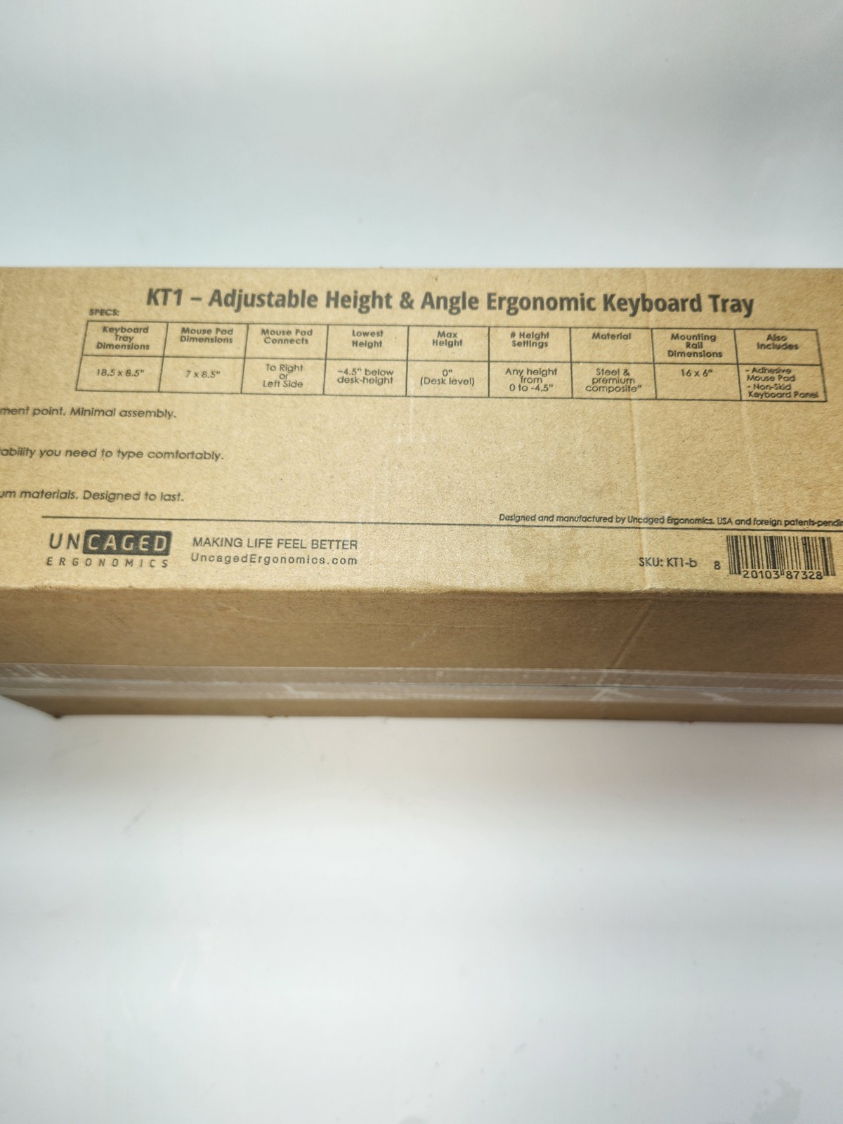 KT1 ergonomic under-desk keyboard tray adjustable keyboard drawer slides tilting