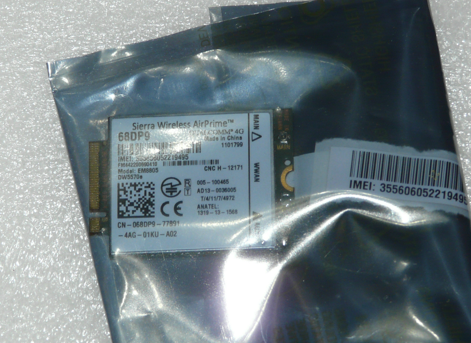 NEW DELL SIERRA AIRPRIME EM8805 DW5570e 4G WWAN HSPA+ NGFF WIFI CARD 68DP9