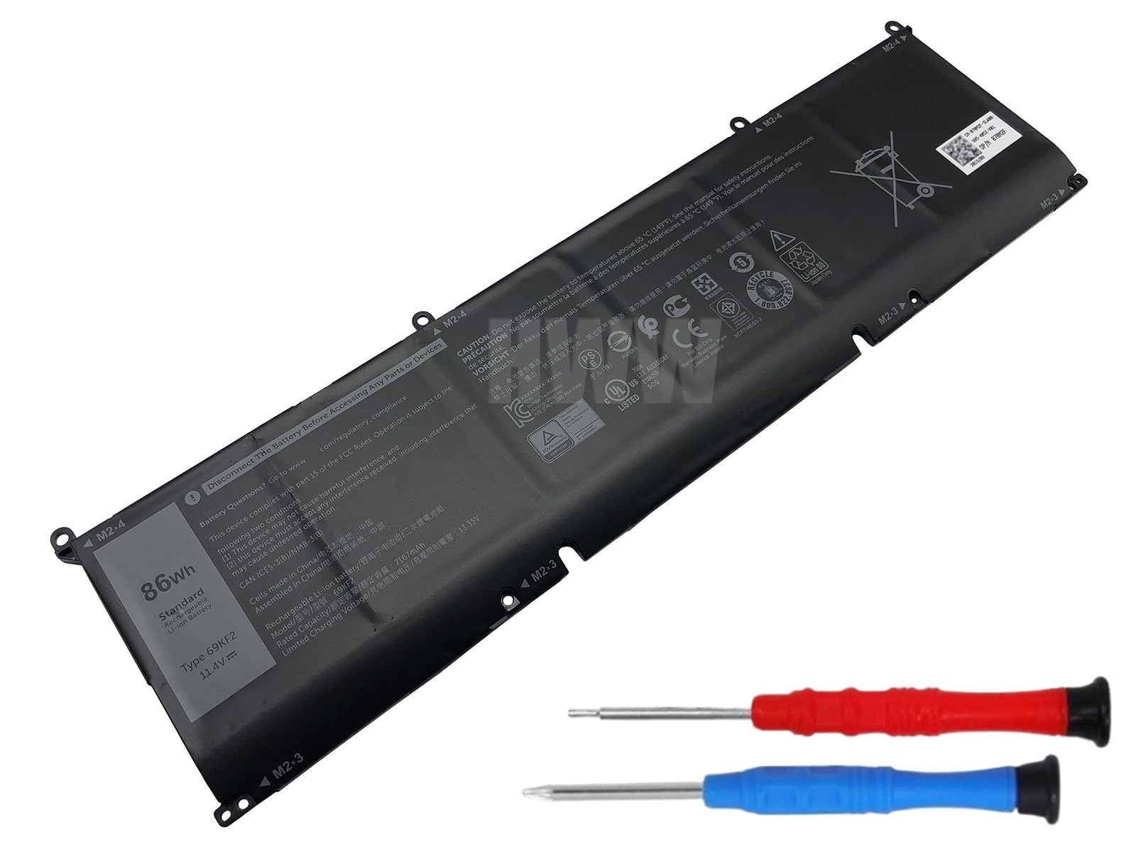 11.4V 86Wh Laptop Battery for Dell Alienware M15 M17 R3 Precision XPS 15 9500
