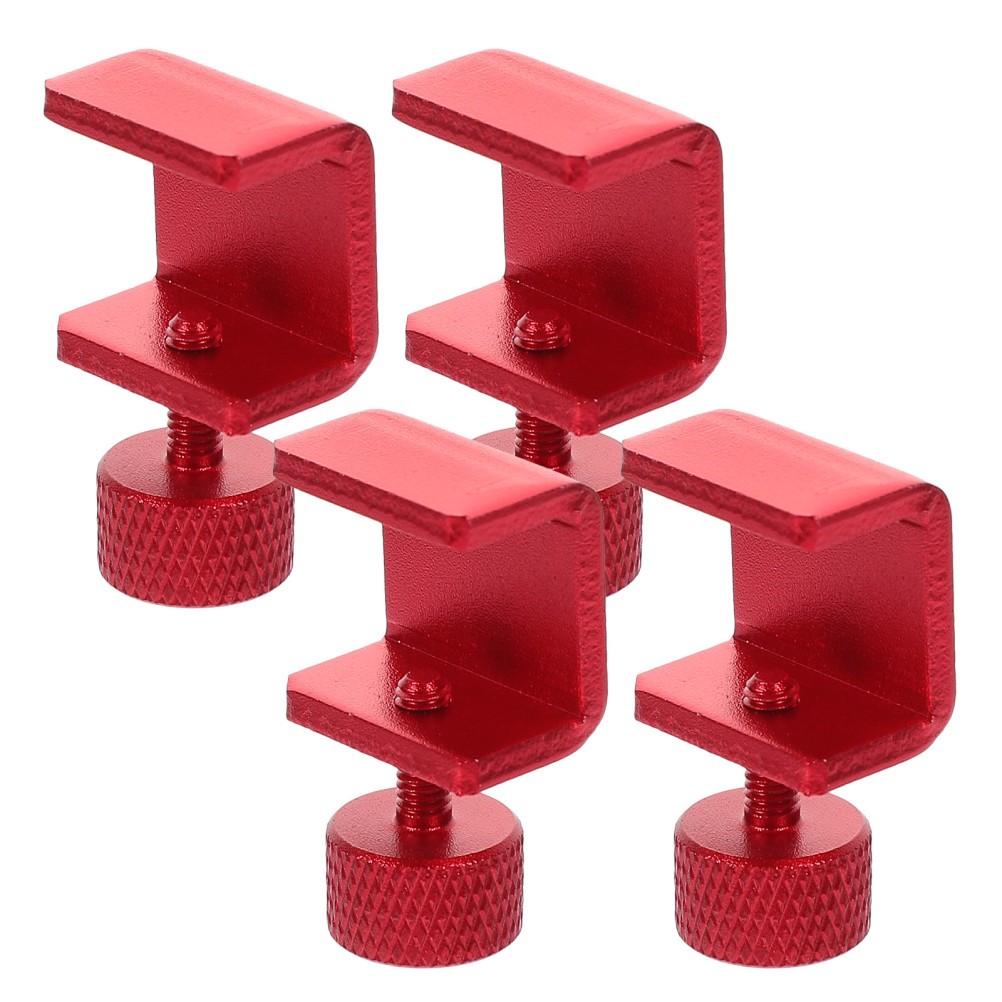 Red Aluminum 3D Printer Bed Clips 4Pcs Adjustable Glass Fixing Clamps