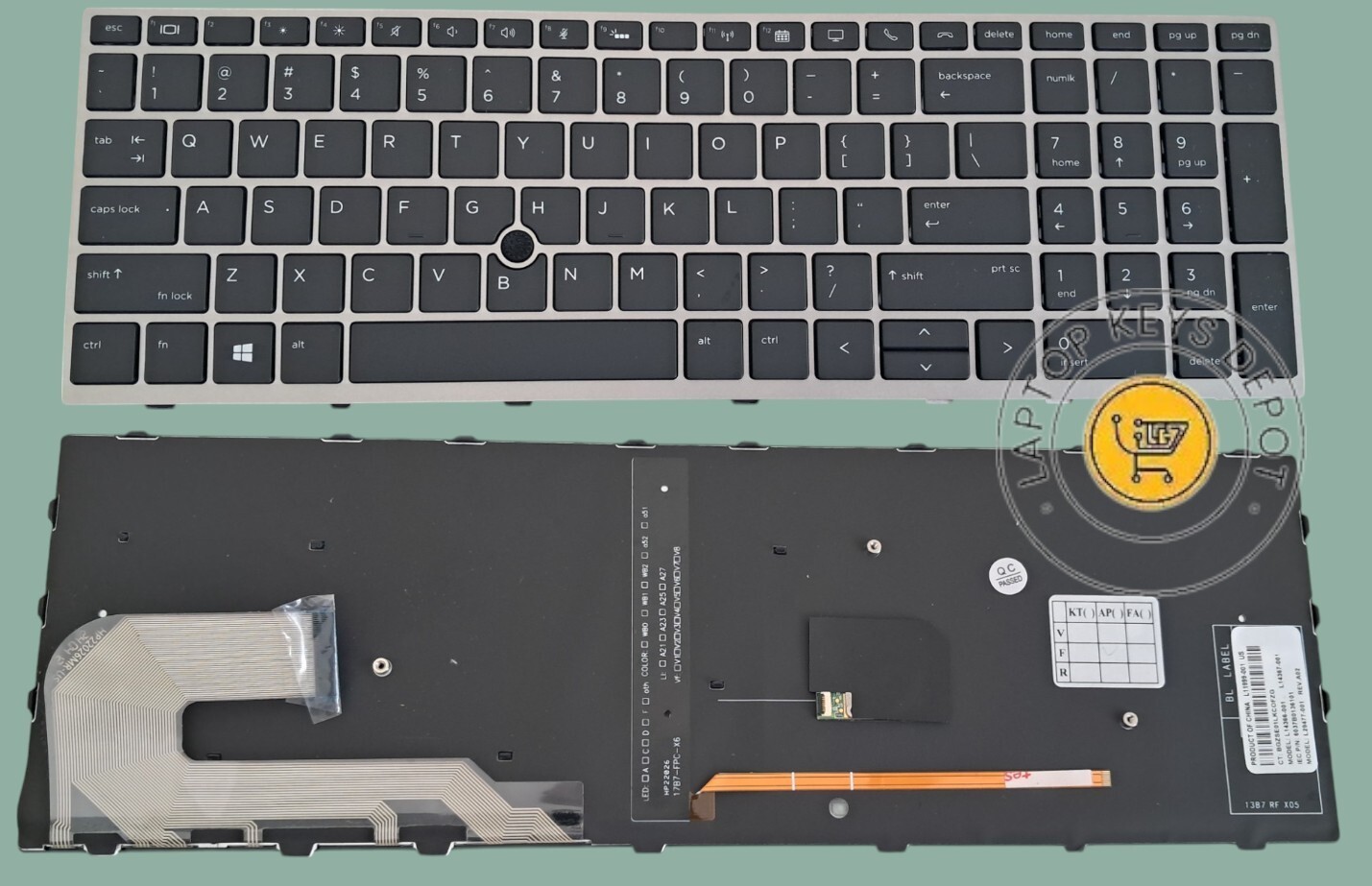 New US Laptop Keyboard For HP Zbook 15u G5 , 15u G6 i5 i7 Series Backlit/Pointer
