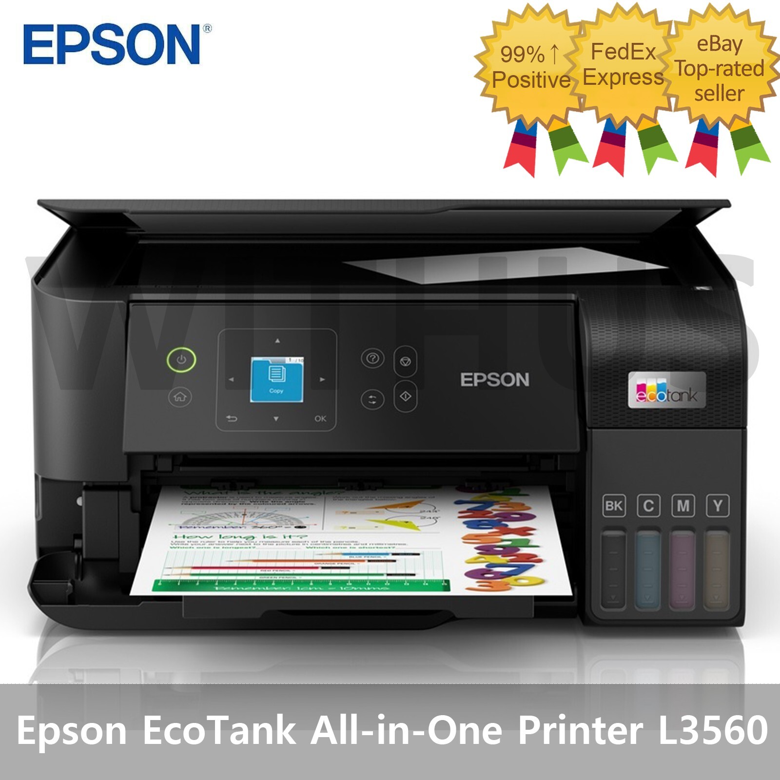 EPSON EcoTank L3560 Wi-Fi All-in-One Ink Tank Printer Print Scan Copy -Tracking=