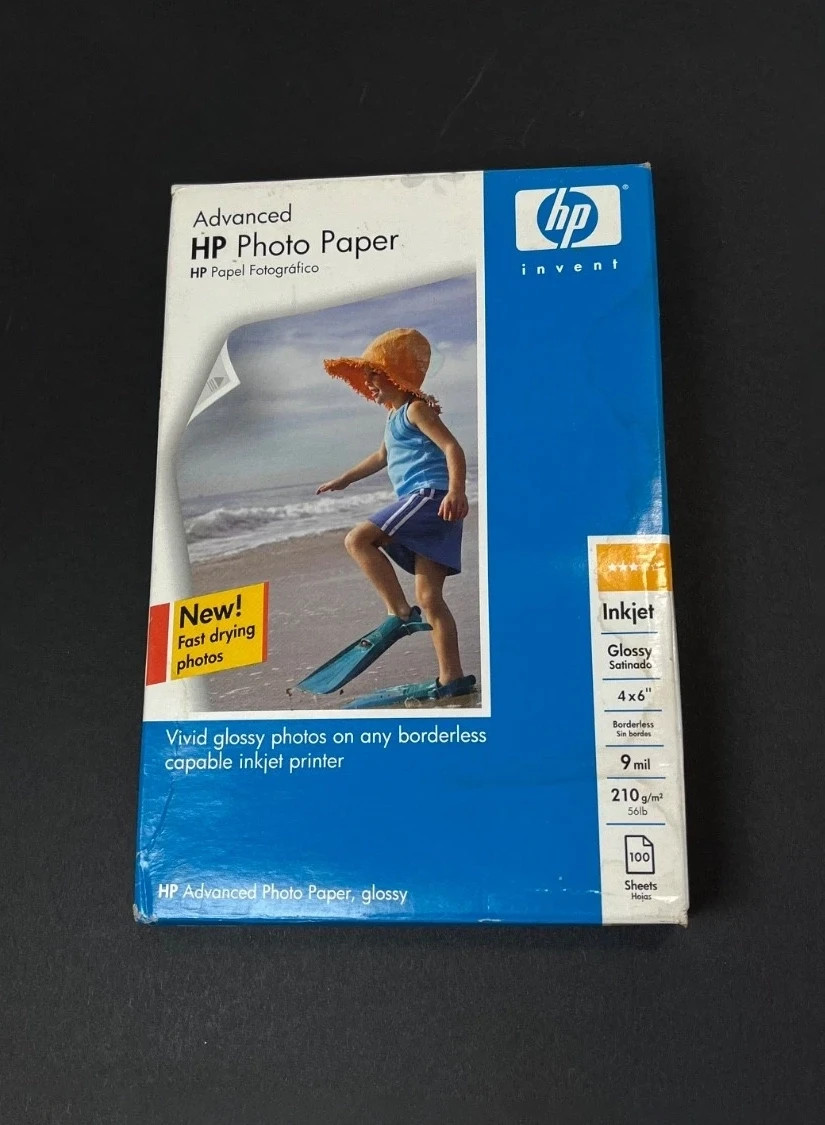 NEW Advanced Hp Photo Paper 100 Sheets For Inkjet 4x6 9mil 210g/m² 56lb 4”X 6”