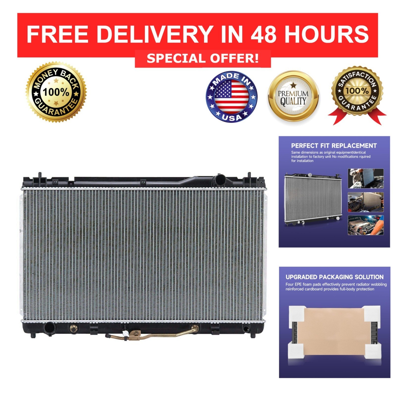 UIU Radiator Replacement Lexus ES300 ES330 Toyota Camry Solara