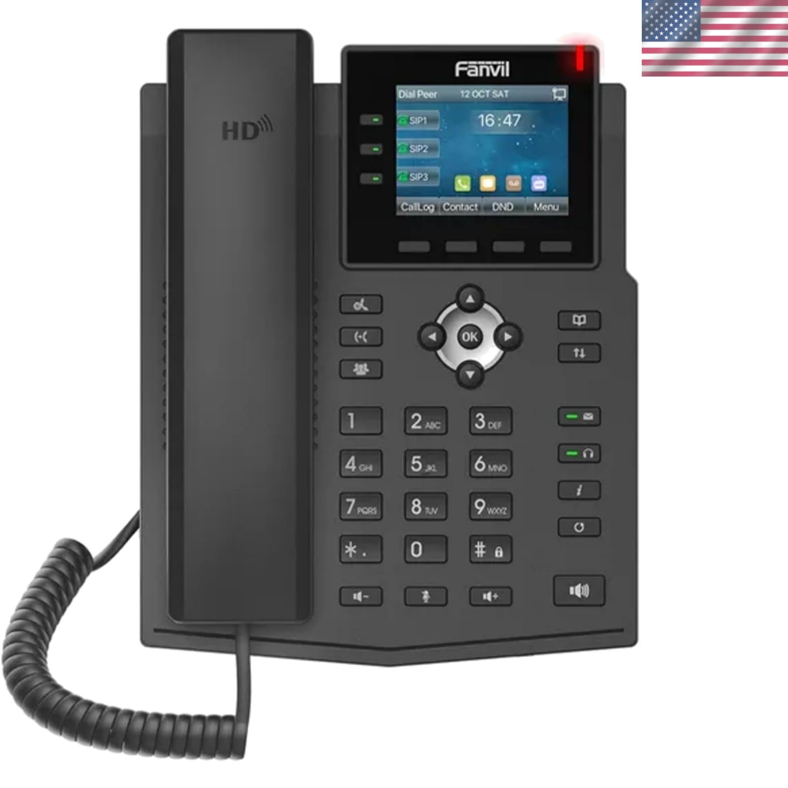 X3U Pro Black 2.8-Inch Color  Phone - Enhanced Voice & Conference Features