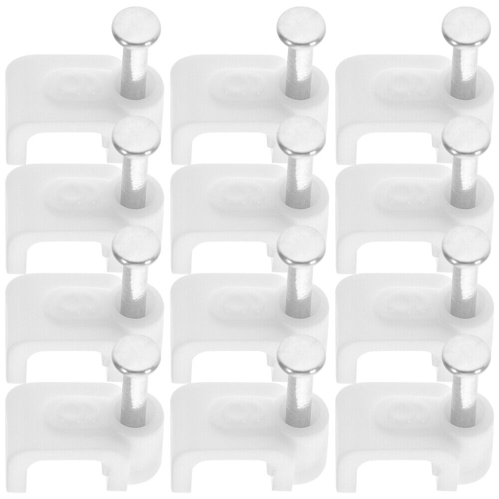 500 Pcs Cord Buckle Cable Tacks Clips for Wall Ethernet over Coax