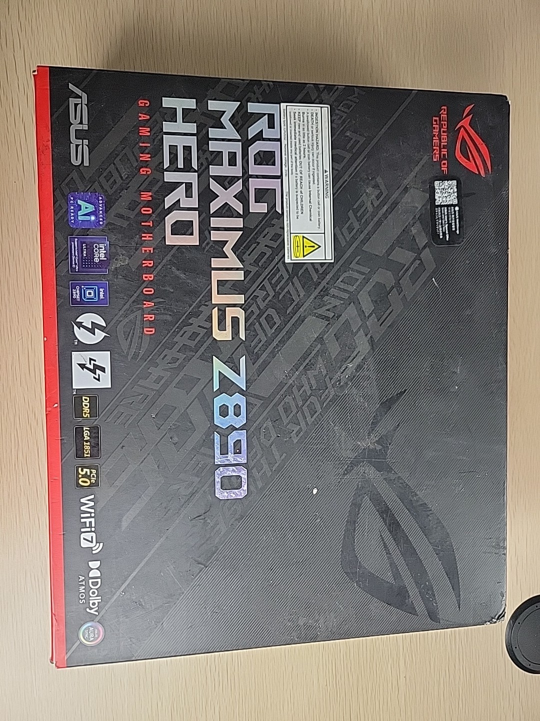 Azus Gaming Motherboard Maximus Z890 Hero Open Box Never Used ROG