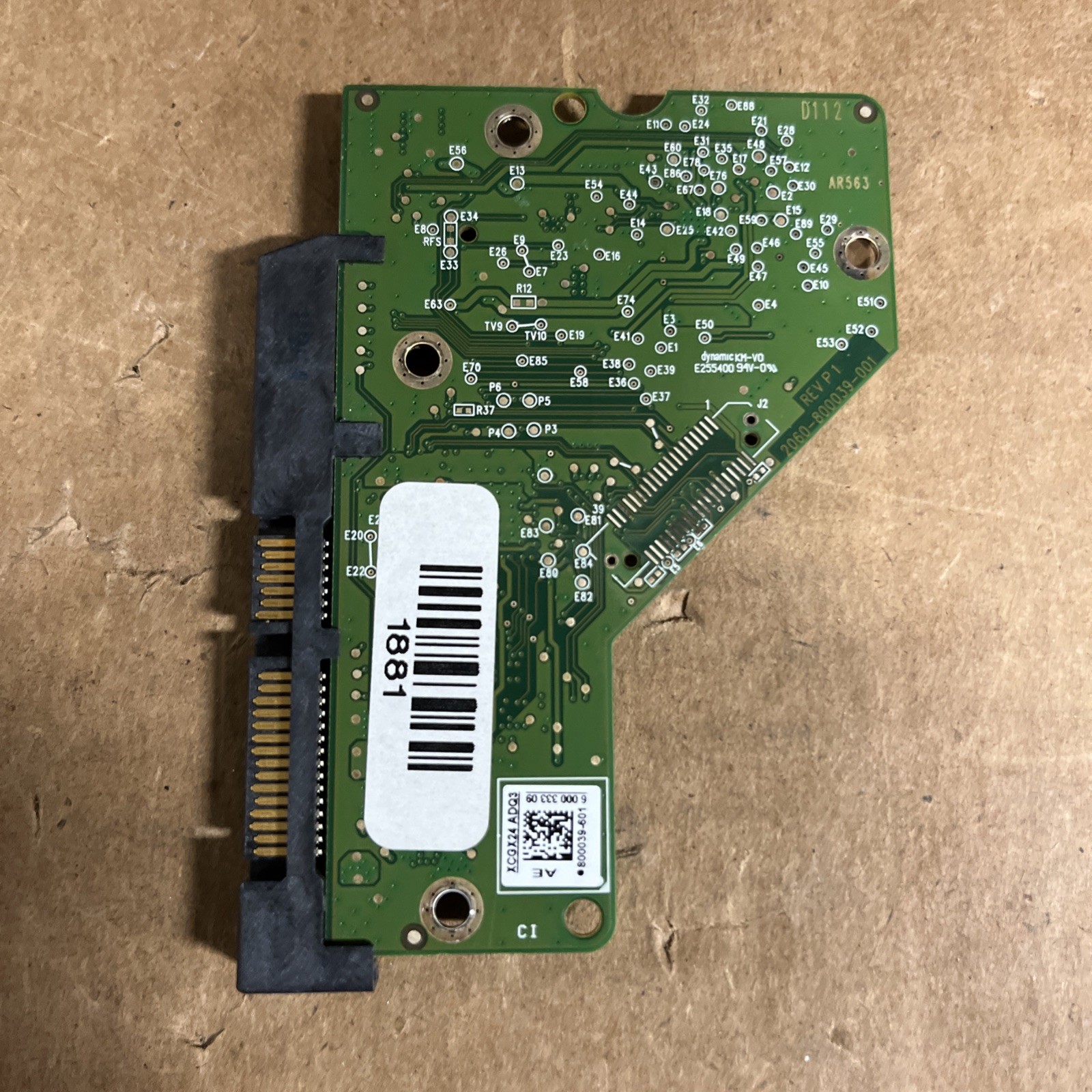 WD WD10EZEX-75WN4 3.5" 1 TB SATA HDD PCB Board 2060-800039-001 REV P1 R/N 800039