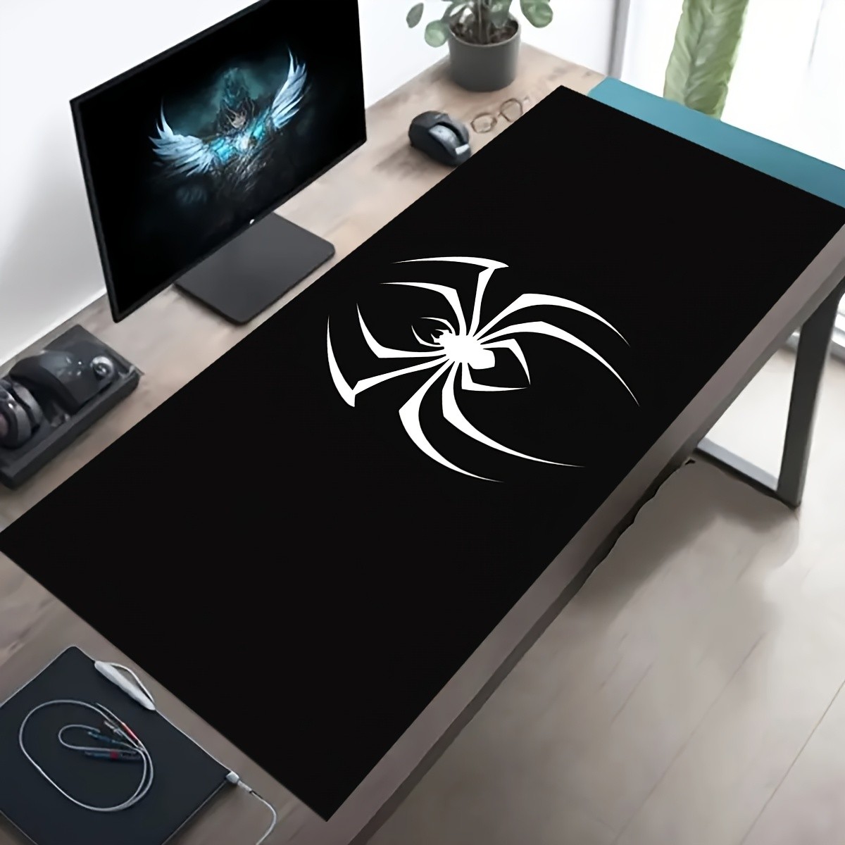 Large Gaming Desk Mat Compatible for Keyboard & Mouse - Ultra-Thin Non-Slip Co