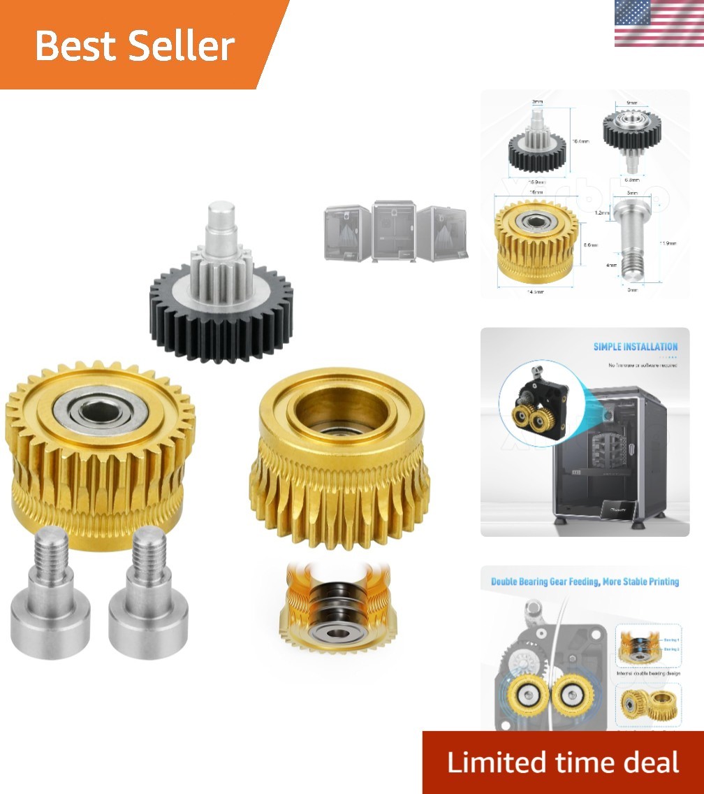 3D Printer Extruder Gear Upgrade Kit for K1 Max K1 C Ender 3 V3 Plus All Metal