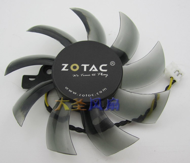 For ZOTAC 9800gt Graphics Card Fan Blade Diameter 74mm 2-wire 4P Plug