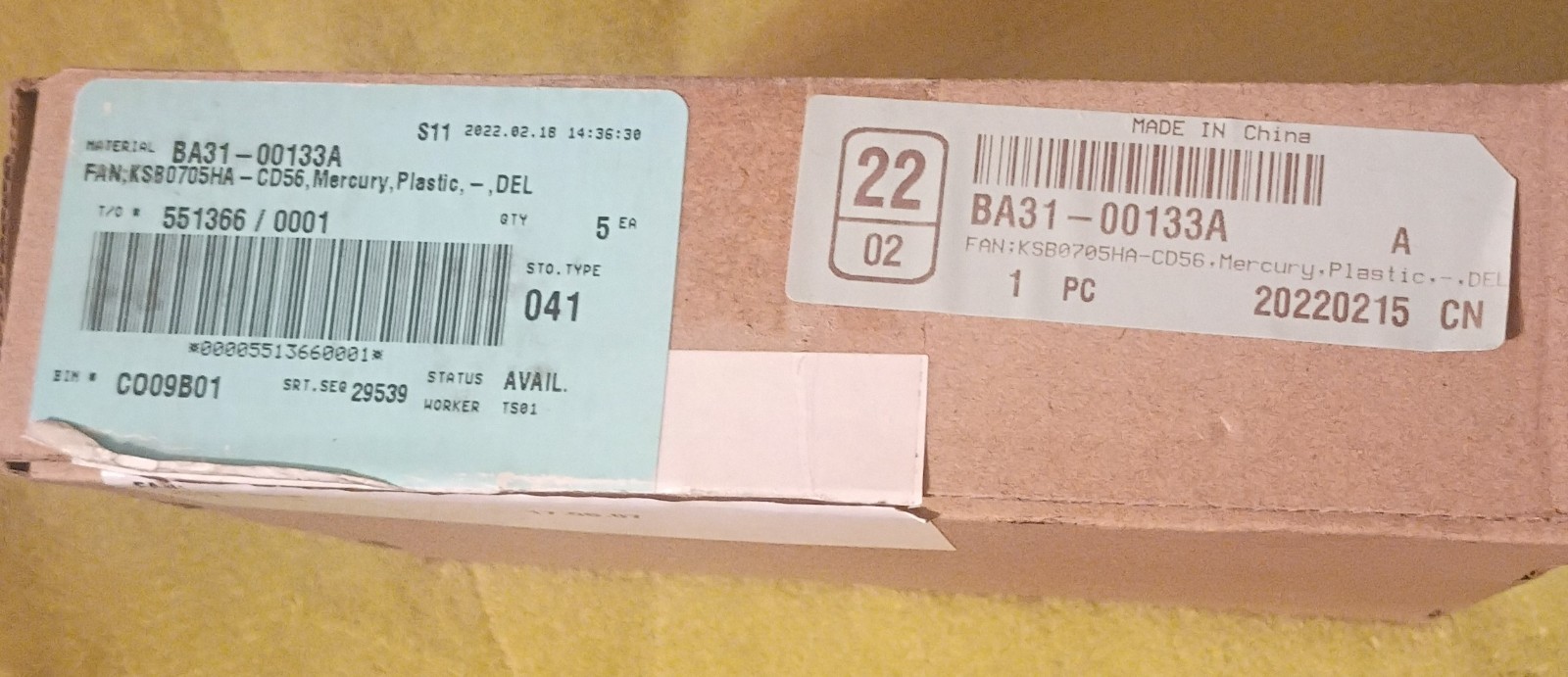 BA31-00133A Fan – OEM Genuine Samsung replacement part 