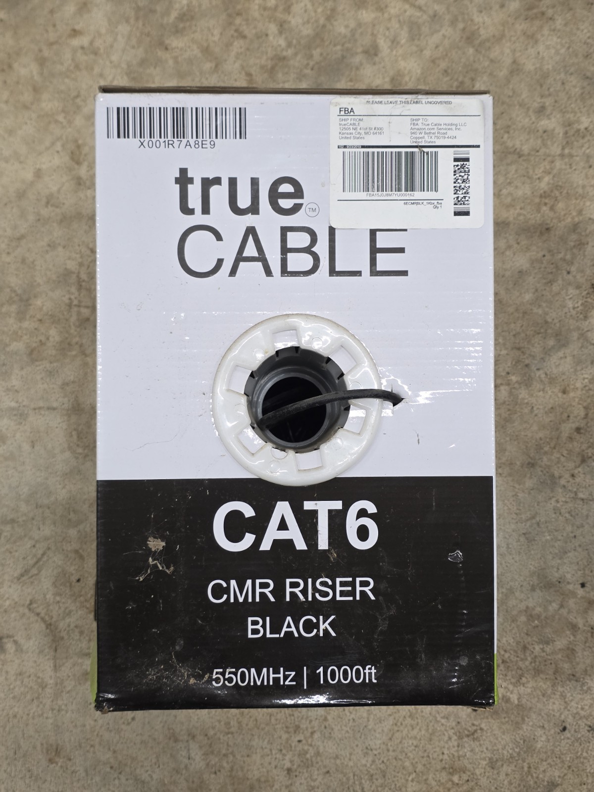 NEW Make an Offer trueCABLE Cat6 cable, 1000ft, 23AWG 4 Pair Solid Bare Copper