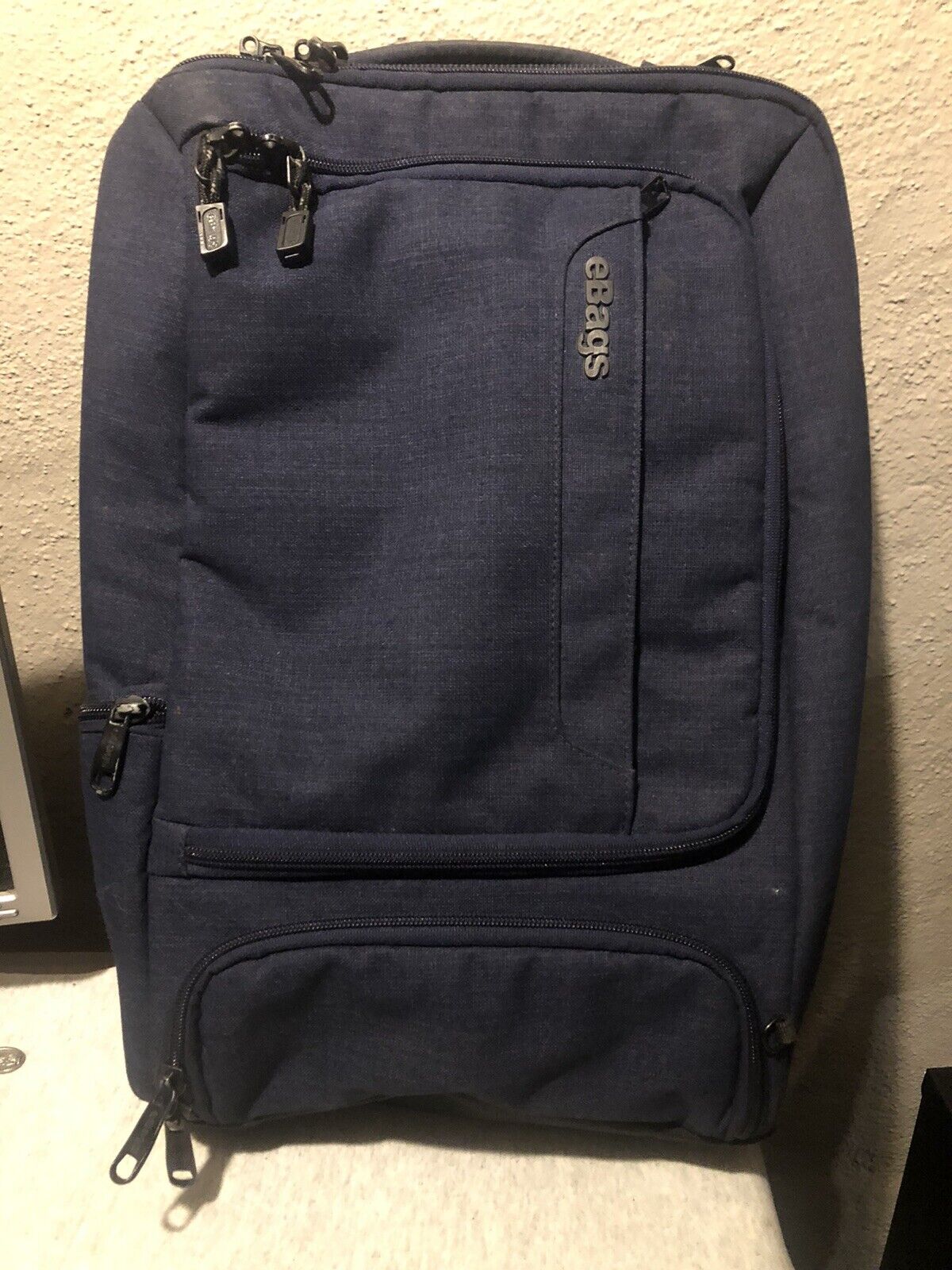 eBags Professional Slim Laptop Backpack Weekender navy blue