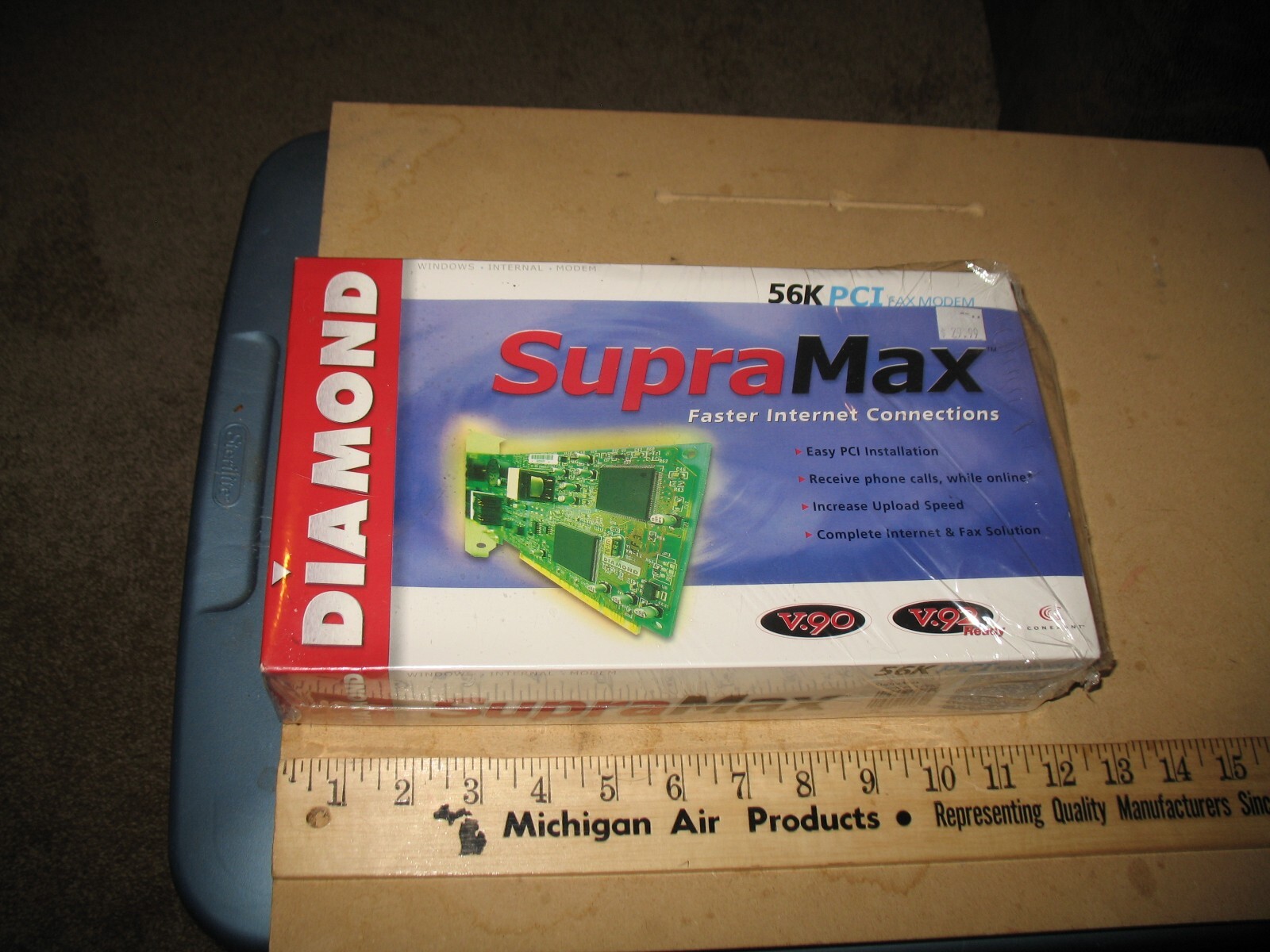 VTG NOS DIAMOND SUPRA MAX 56K PCI PRO FAX MODEM V.90 V.92 READY