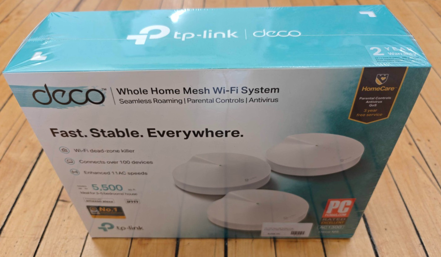 NEW TP-Link Deco M5 AC1300 Whole Home Mesh Wi-Fi System – 3 Pack – Sealed