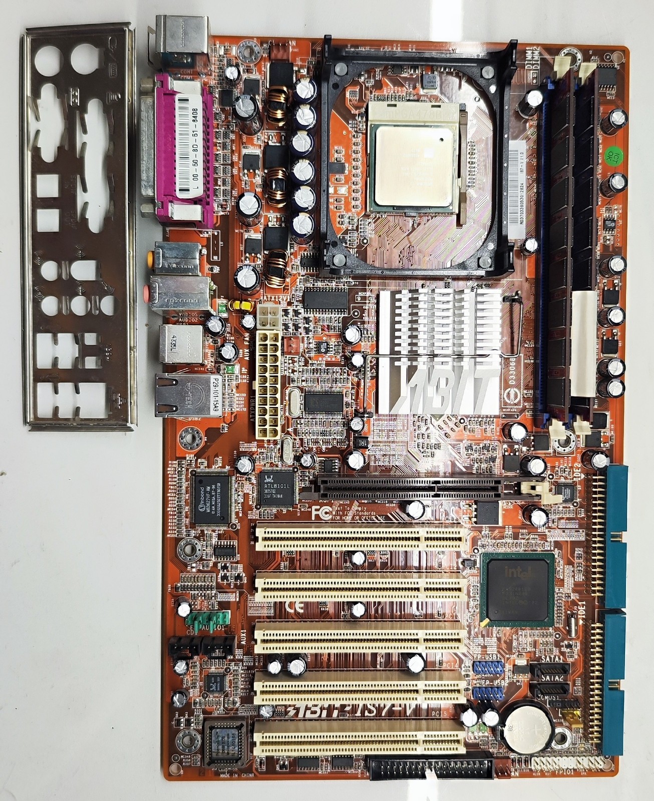 ABIT IS7-V Socket 478 Motherboard Pentium 4 2.4GHz 1GB DDR I/O Tested