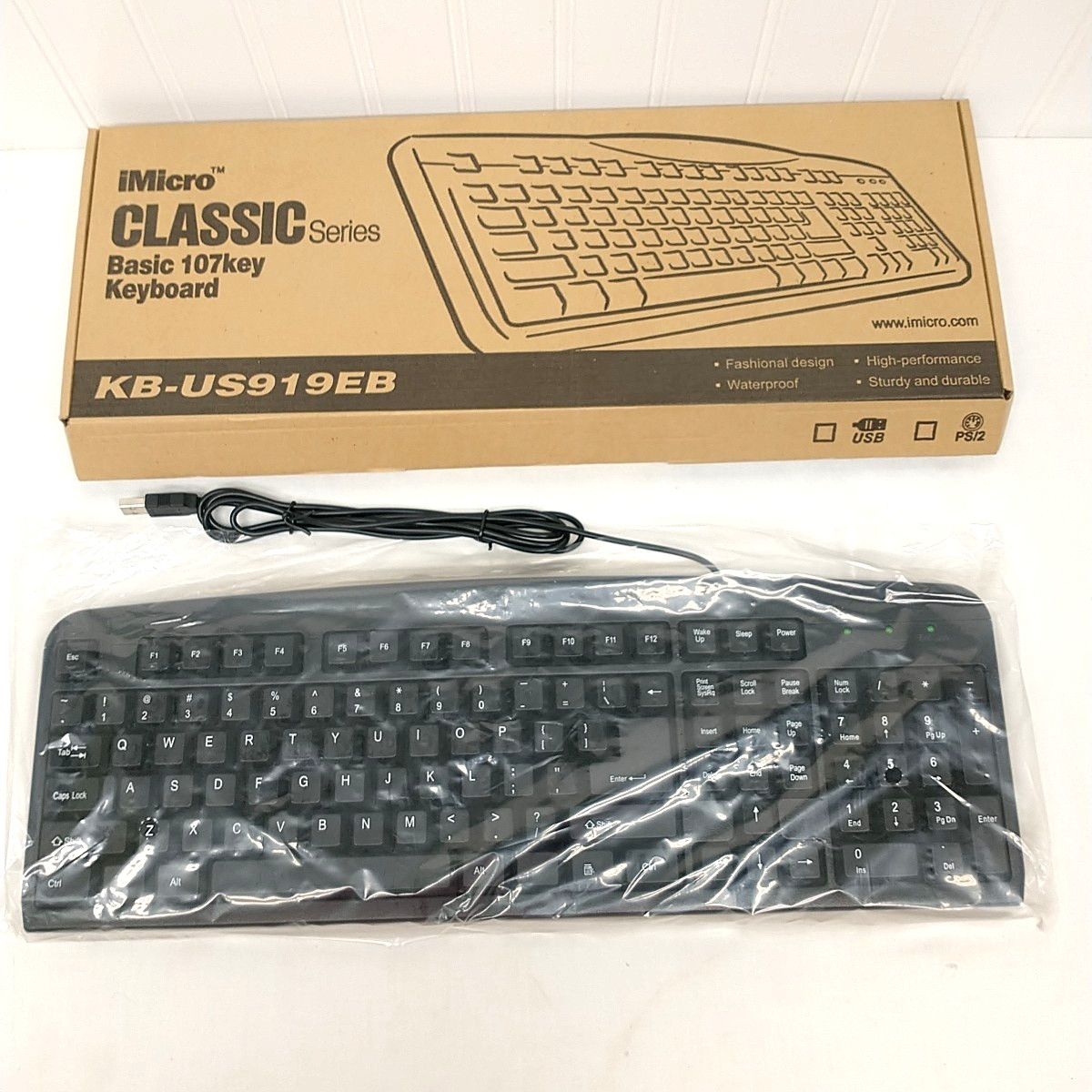 iMicro Speed KB-US919EB Keyboard Classic NEW USB Corded