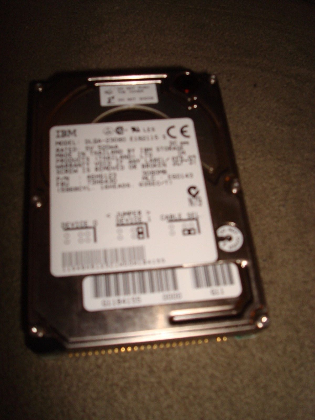 IBM TRAVELSTAR 3.08GB 2.5 HARD DRIVE  17mm WORKS GREAT