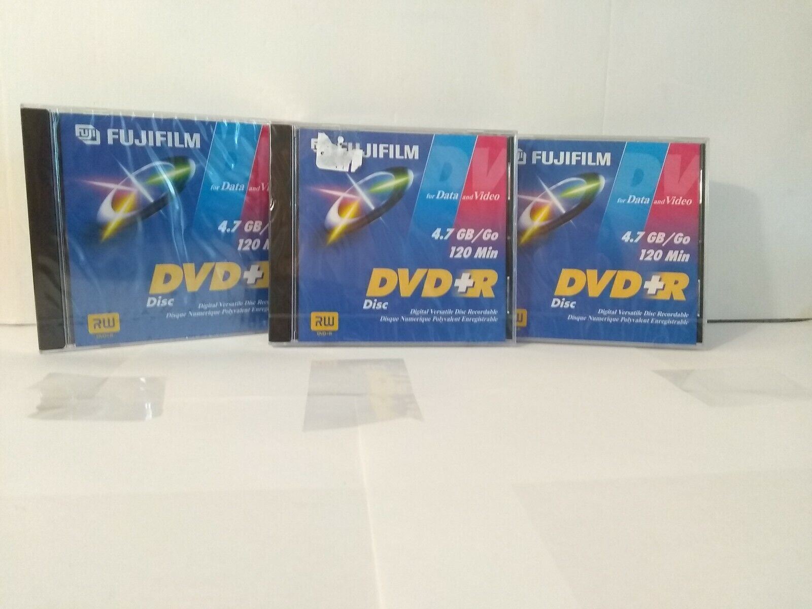 QTY 3 Fujifilm DVD+R 4.7 GB 3 Brand NEW Discs in Jewel Cases FREE FAST Shipping