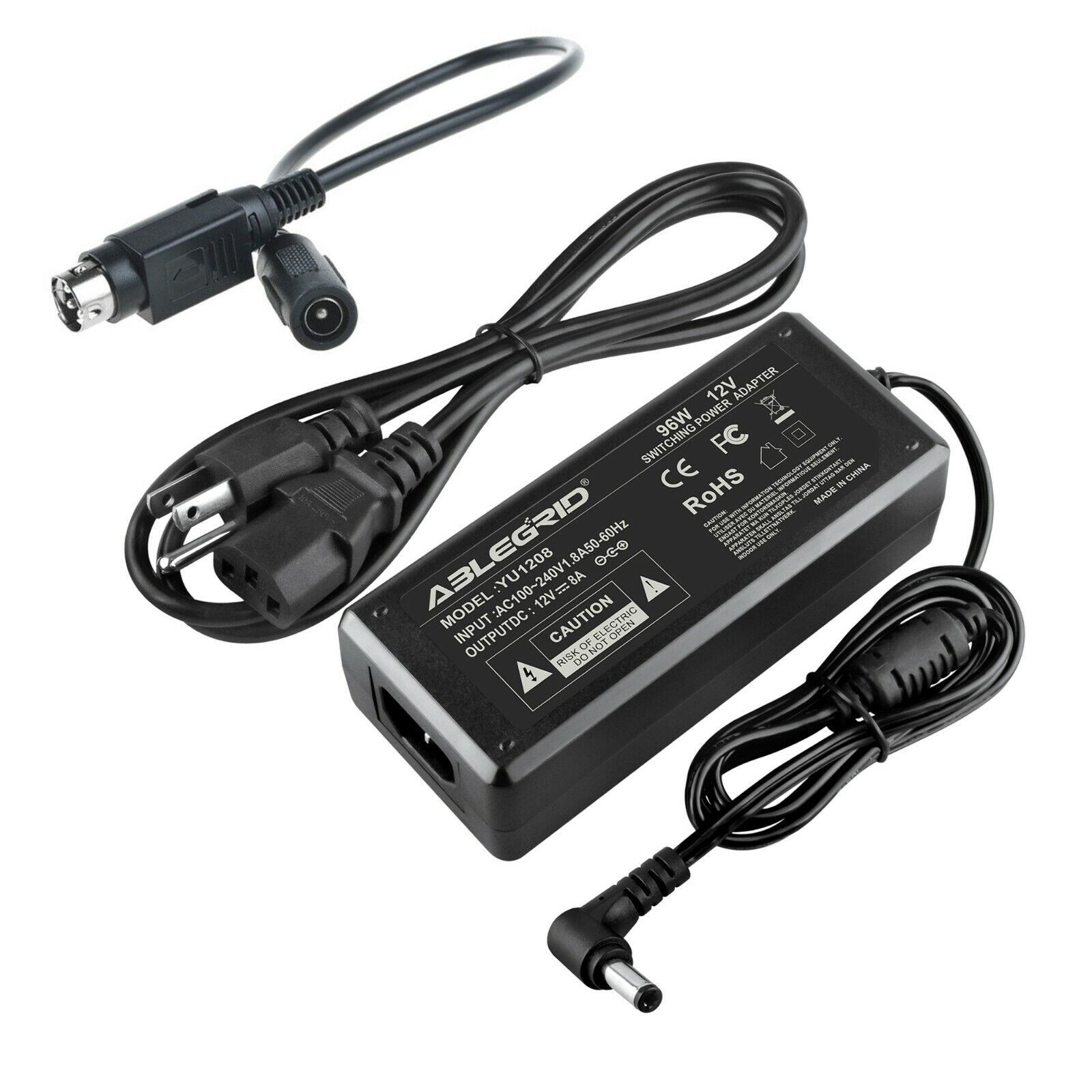 AC Adapter 12V 7.5A 90W 4-PIN DIN For LI SHIN 0219B1280 Power Supply Charger