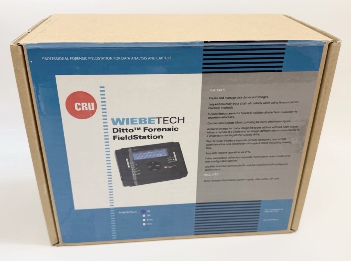 CRU WiebeTech Ditto Forensic FieldStation Write Blocker Disk Imager Duplicator
