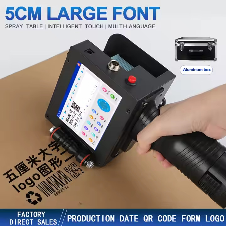 5cm handheld inkjet printer prints text images and logos on metal leather boards