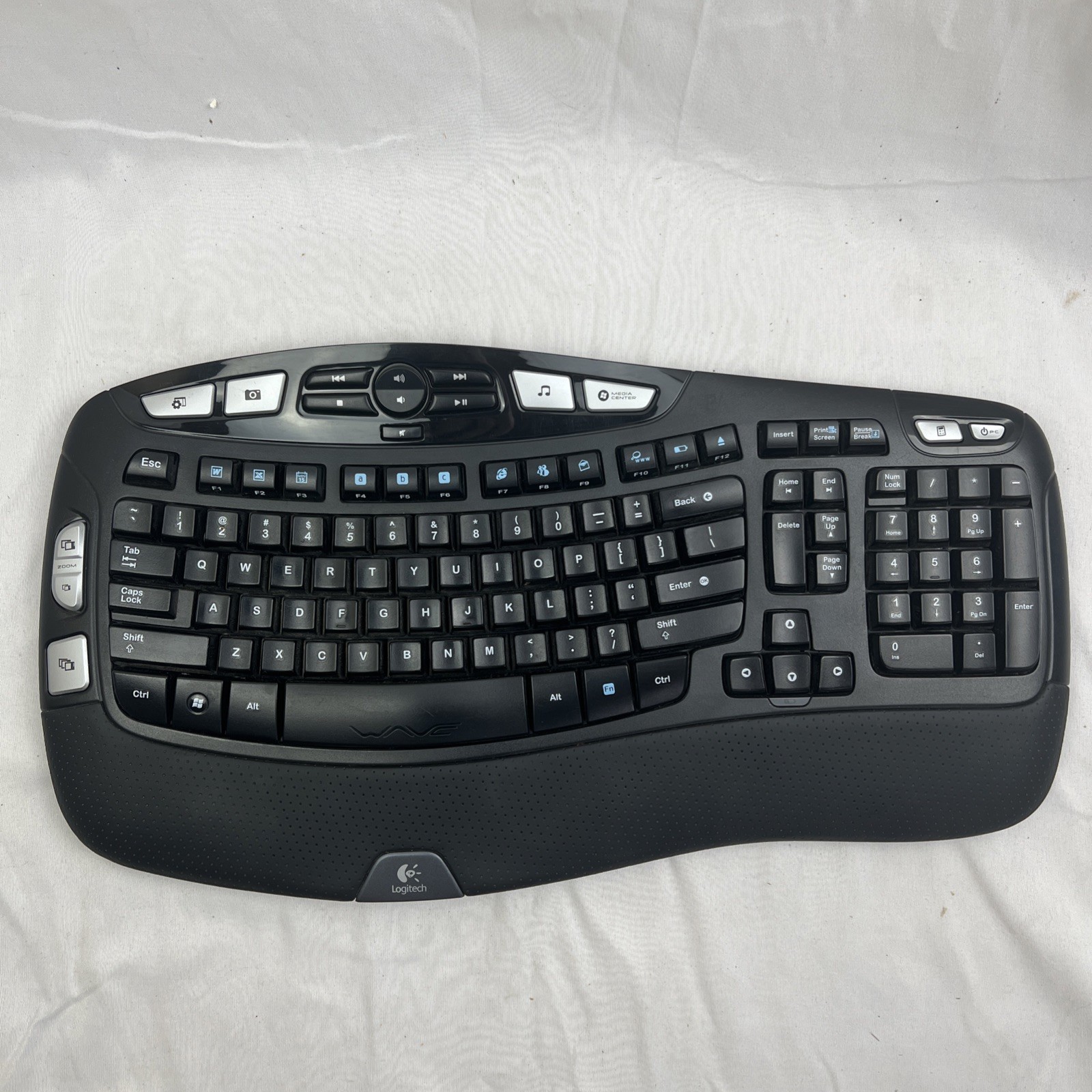 Logitech K350 Wireless Comfort Wave Ergonomic Keyboard Tested Works No Dongle