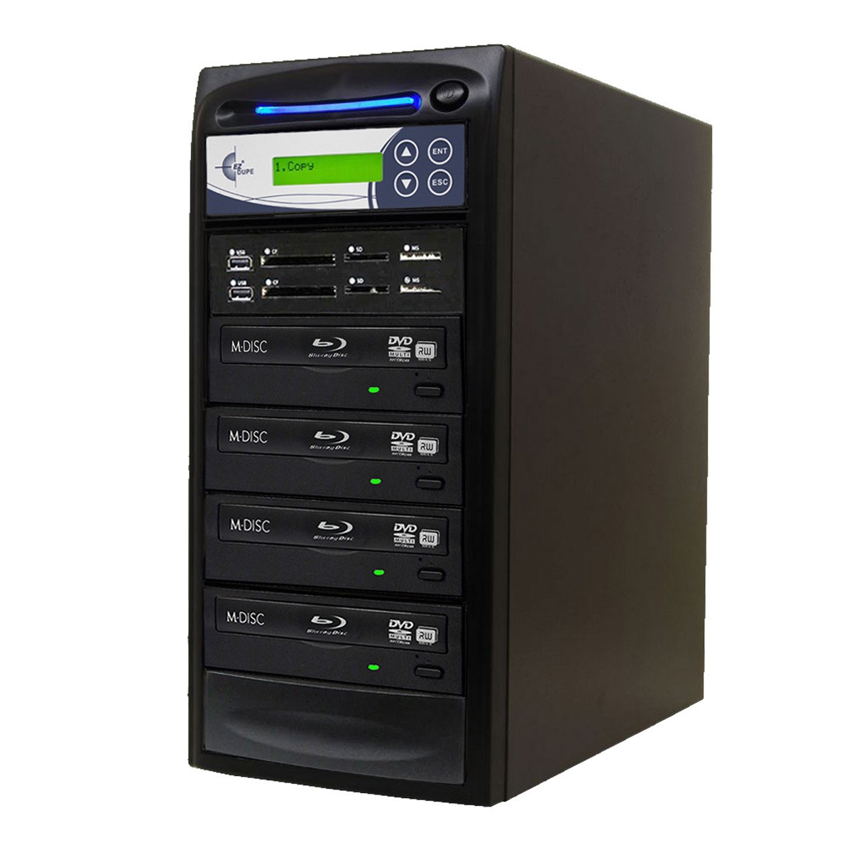 EZ DUPE Media Mirror P1us 1 to 3 Duplicator - Flash (SD CF USB) to Blu-Ray copy