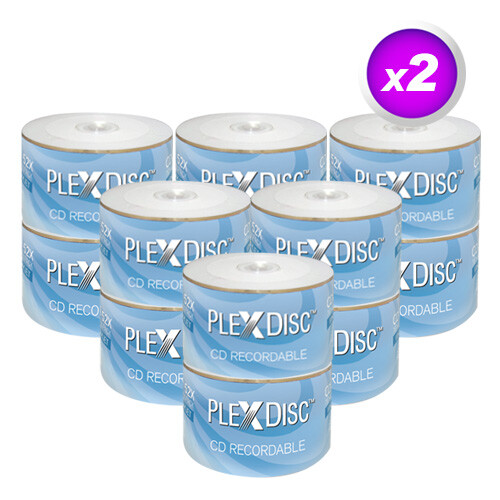 1200 PC PlexDisc 52X 700 MB 80 MIN CD-R Logo Top Blank Disc Media 631-800