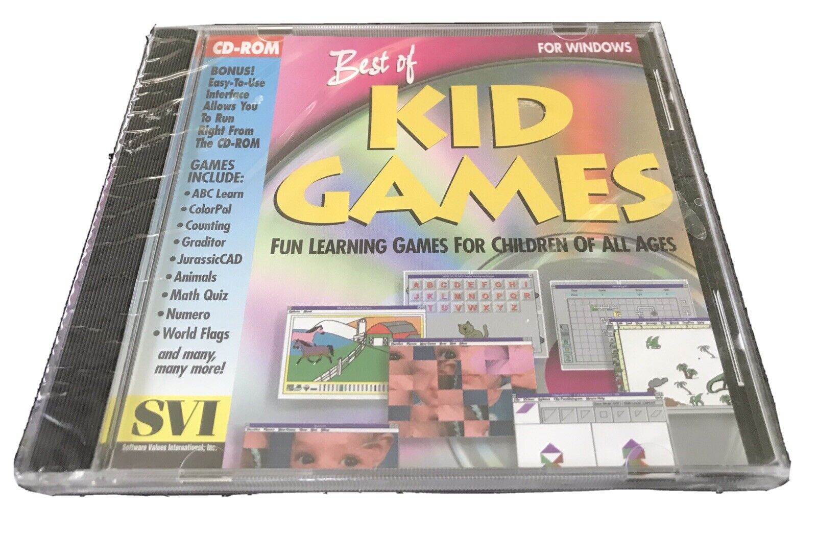 VTG 1995 Best of Kid Games PC CD-ROM Video Game~NEW~ NIP/Sealed~SHIPS FREE