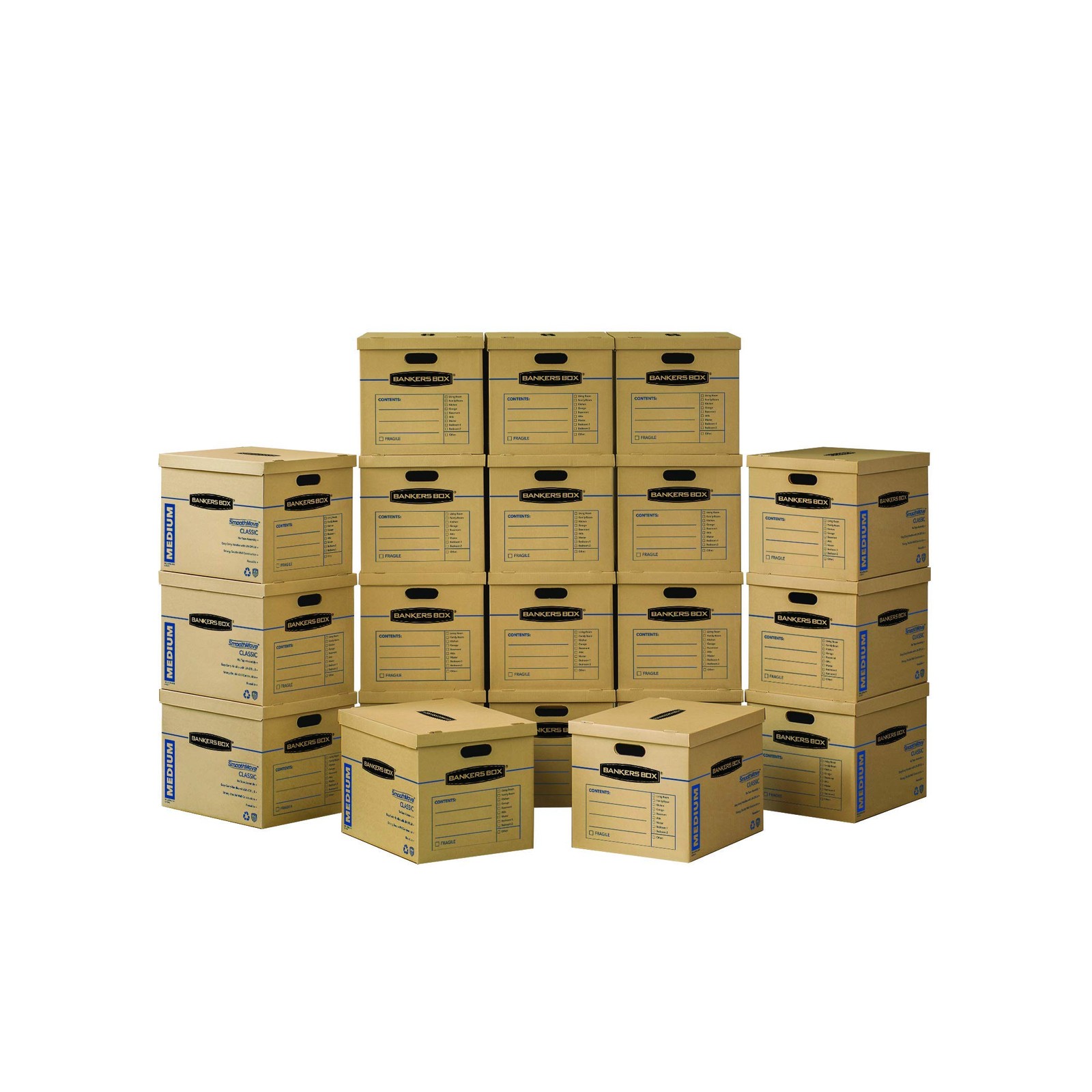 Moving Boxes 20 Pack Medium Reinforced Handles Bankers Box 8817202