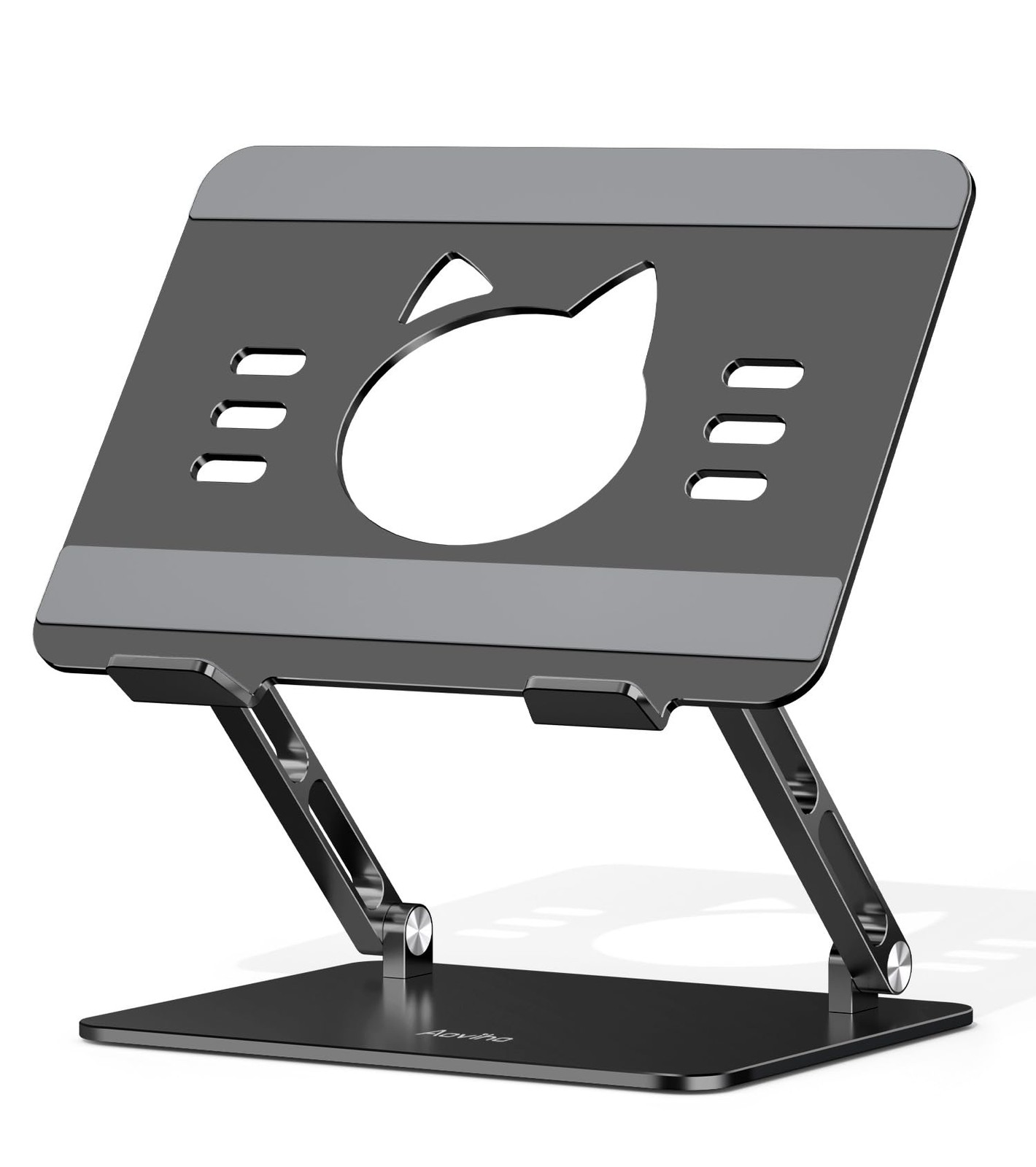 Laptop Stand for Desk – Adjustable Aluminum Laptop Riser with Unique Cat-Shap...