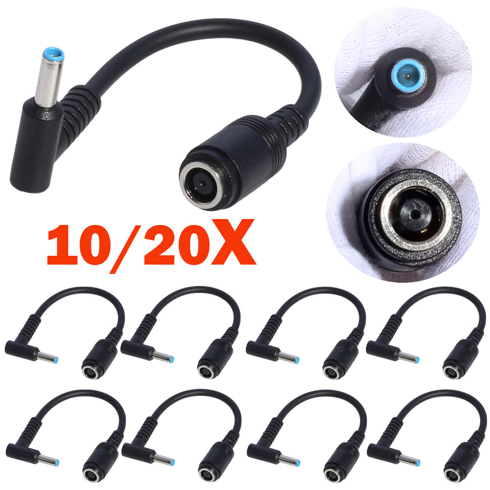 10/20PCS DC Power Charger Converter Adapter Cable 7.4mm - 4.5mm For HP Blue Tip