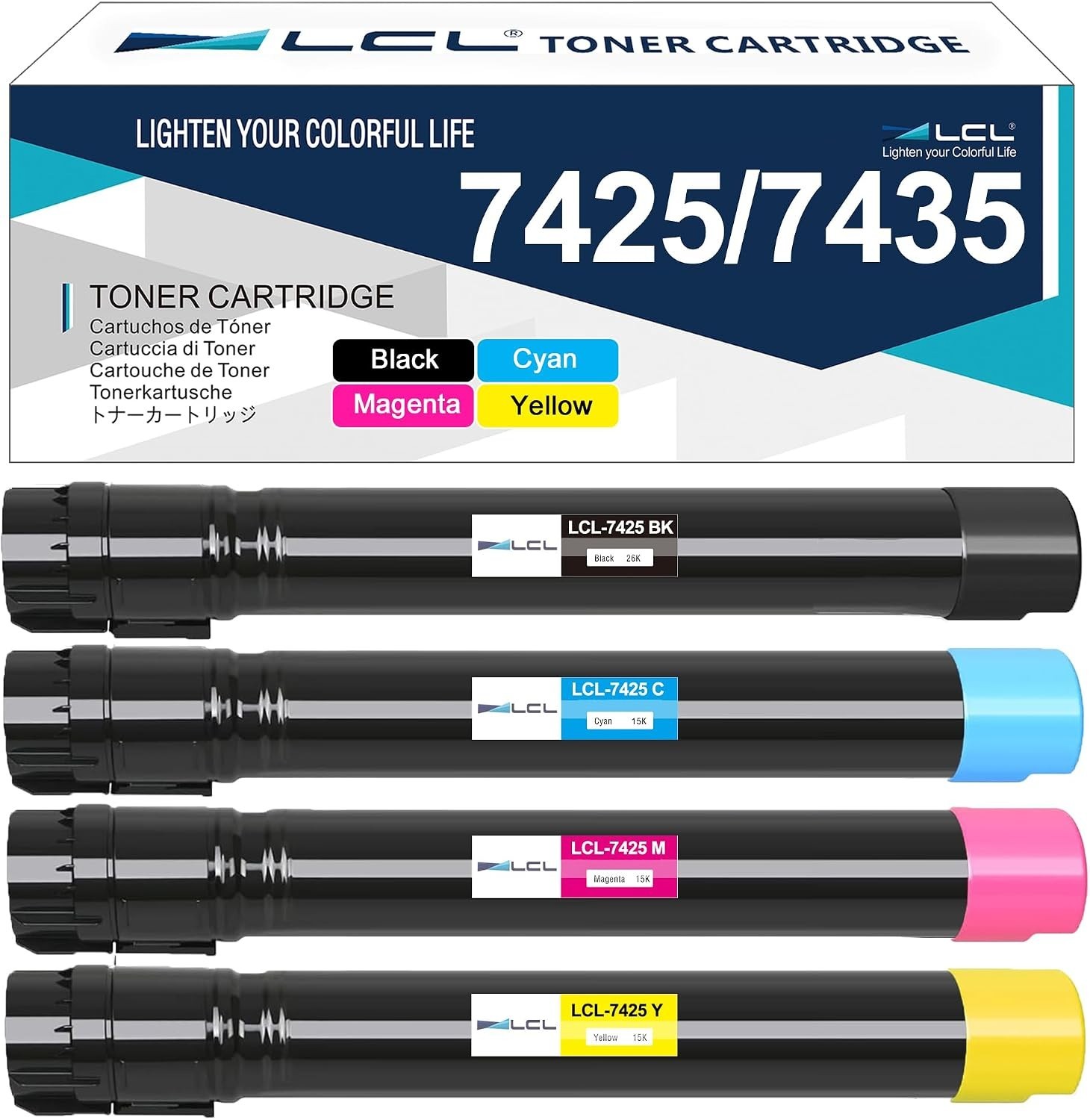 LCL 006R01395-98 Toner 4-Pack for Xerox WorkCentre 7425 7428 7435