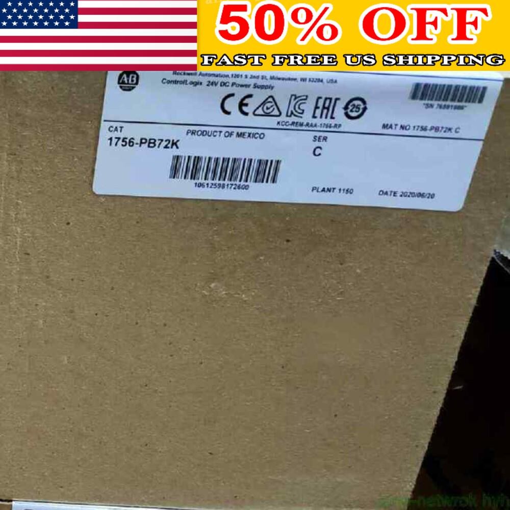 AB 1756-PB72K 1756PB72K 24V DC Power Supply New Allen Bradley US Free Tax