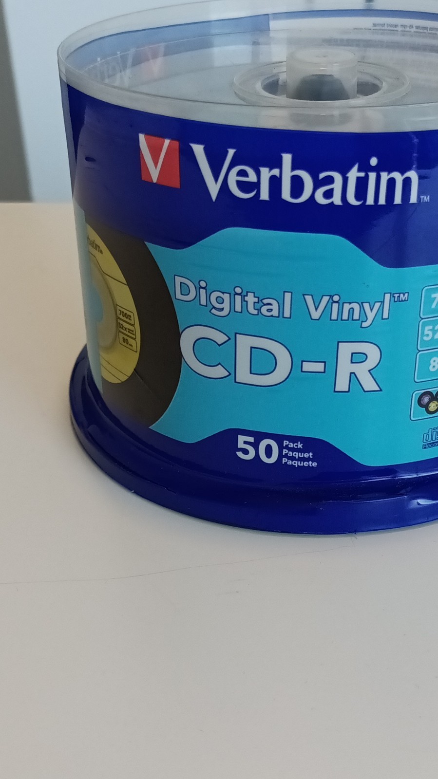 Verbatim Digital Vinyl CD-R 700MB 52x Recordable Disc 50 Pack Spindle