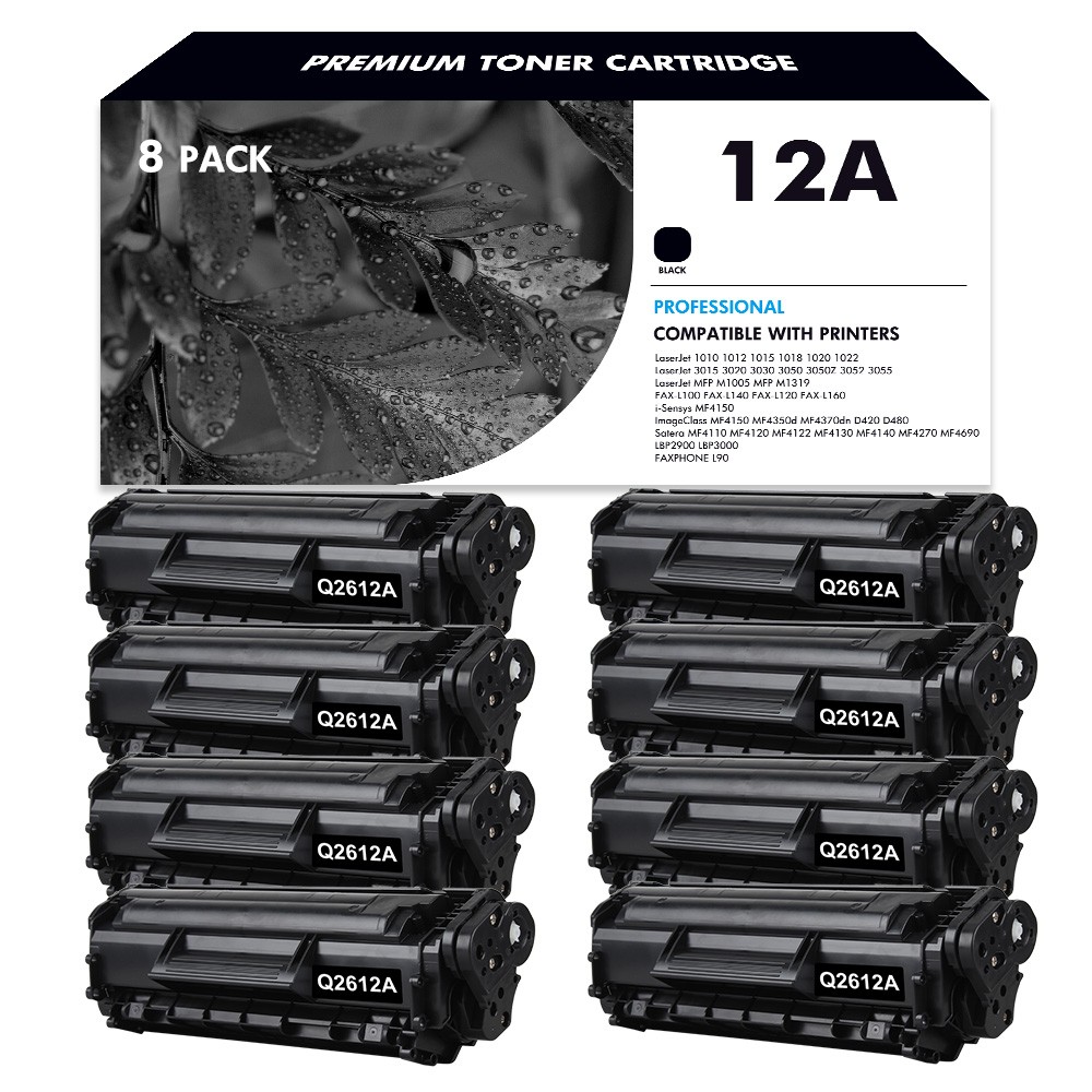 8PK Q2612A Toner Cartridge Compatible for HP 12A LaserJet M1319MFP M1005MFP