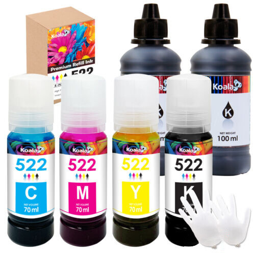6PK Koala 522 Ink Refill Fit Epson EcoTank ET 2720 4800 2800 2803 4700 4801 2400